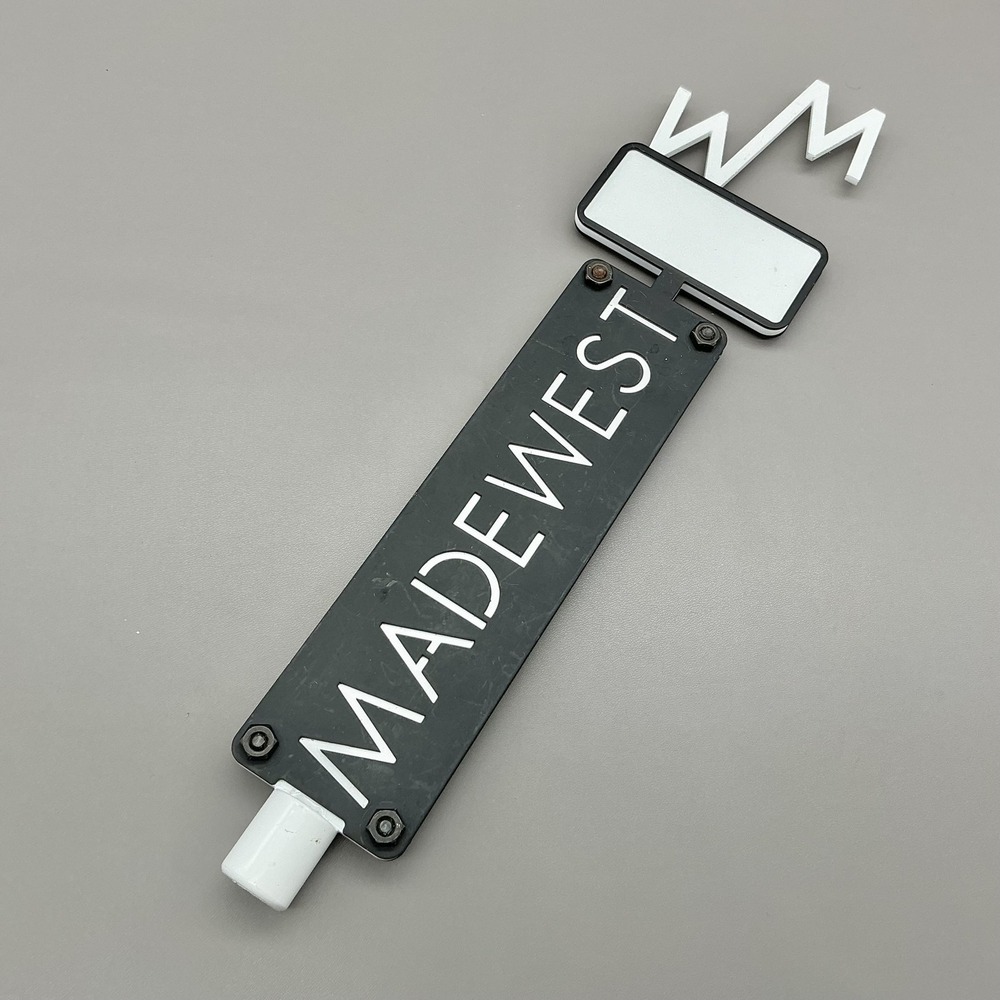 MadeWest Brewing Beer Tap Handle Black White MW Ventura California Breweriana